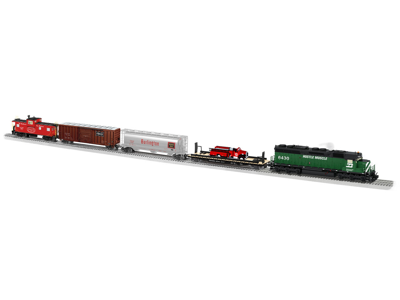 Lionel 2222030 O Burlington Northern Hustle Muscle LEGACY Freight Set