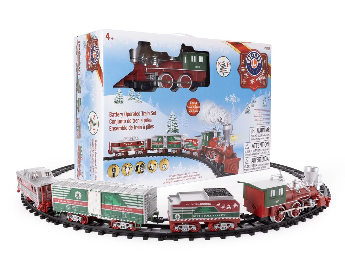 Lionel 712127 O North Pole Express Battery Operated O-Gauge Train Set