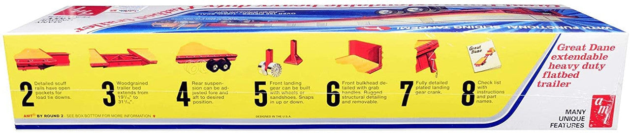 AMT 1111 Great Dane Extendable Flat Bed Trailer - Skill 3