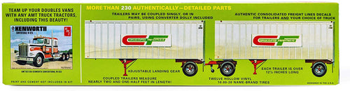 AMT 1132 1:25 Double Header Tandem Van Trailers - Skill 3