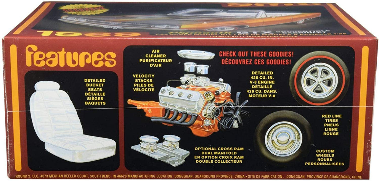 AMT 1137 1969 Plymouth GTX Convertible 2T - Skill 2