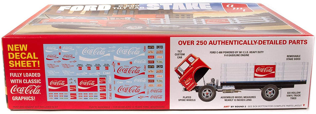 AMT 1147 Ford C600 Stake Bed with Coca-Cola Machines - Skill 3