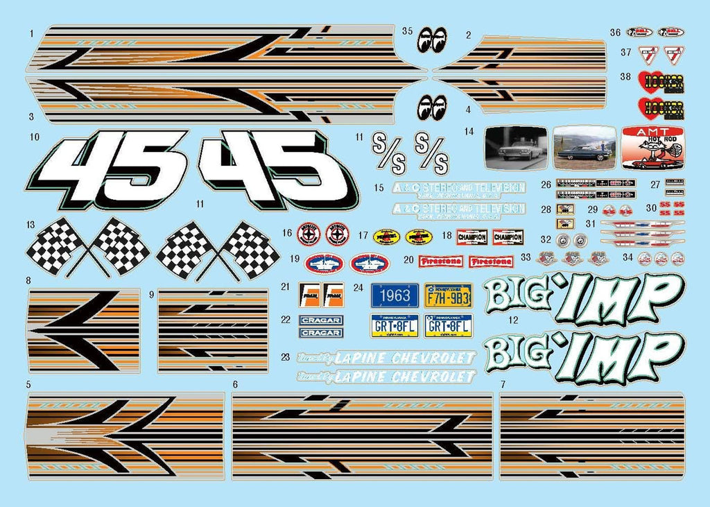AMT 1149 1963 Chevy Impala SS 2T Skill 2 3/24