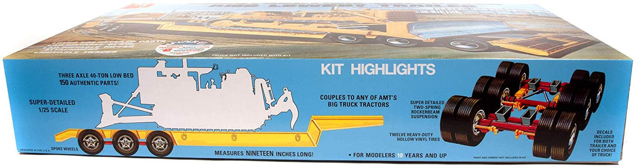 AMT 1218 Lowboy Trailer & Bulldozer Combo - Skill 3