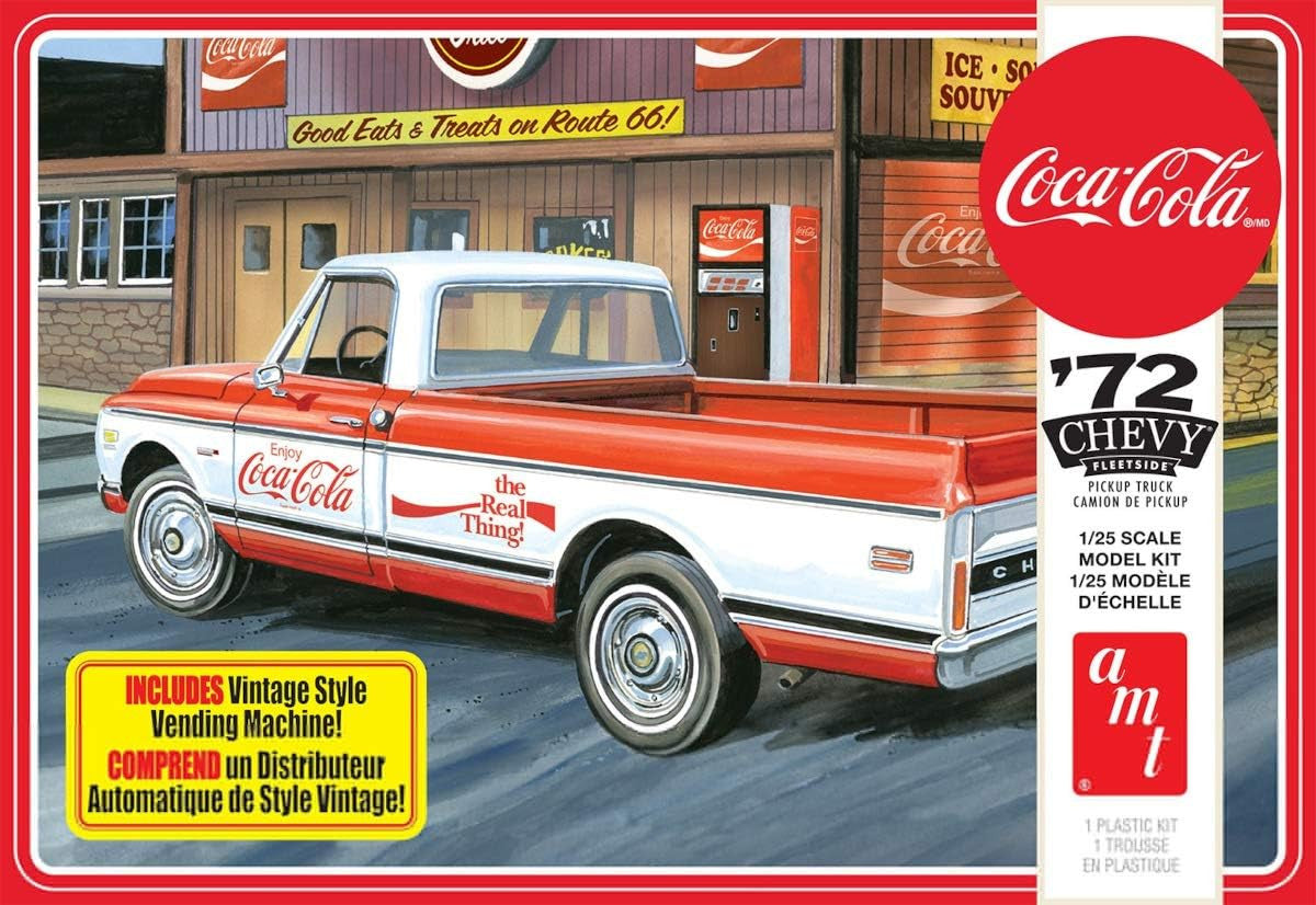 AMT 1231 1972 Chevy Pickup with Vending Machine & Crates (Coca-Cola) 2T