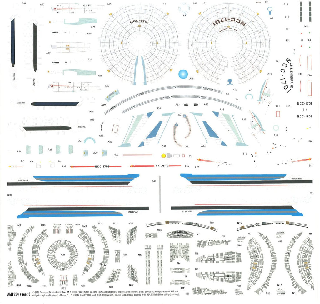 AMT 954 Star Trek U.S.S. Enterprise Box Set Snap