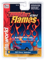 AWD 353 Thunderjet Flames R29 1957 Chevrolet Suburban HO Scale Slot Car
