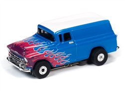 AWD 353 Thunderjet Flames R29 1957 Chevrolet Suburban HO Scale Slot Car