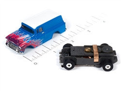 AWD 353 Thunderjet Flames R29 1957 Chevrolet Suburban HO Scale Slot Car