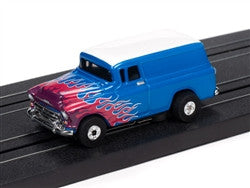 AWD 353 Thunderjet Flames R29 1957 Chevrolet Suburban HO Scale Slot Car