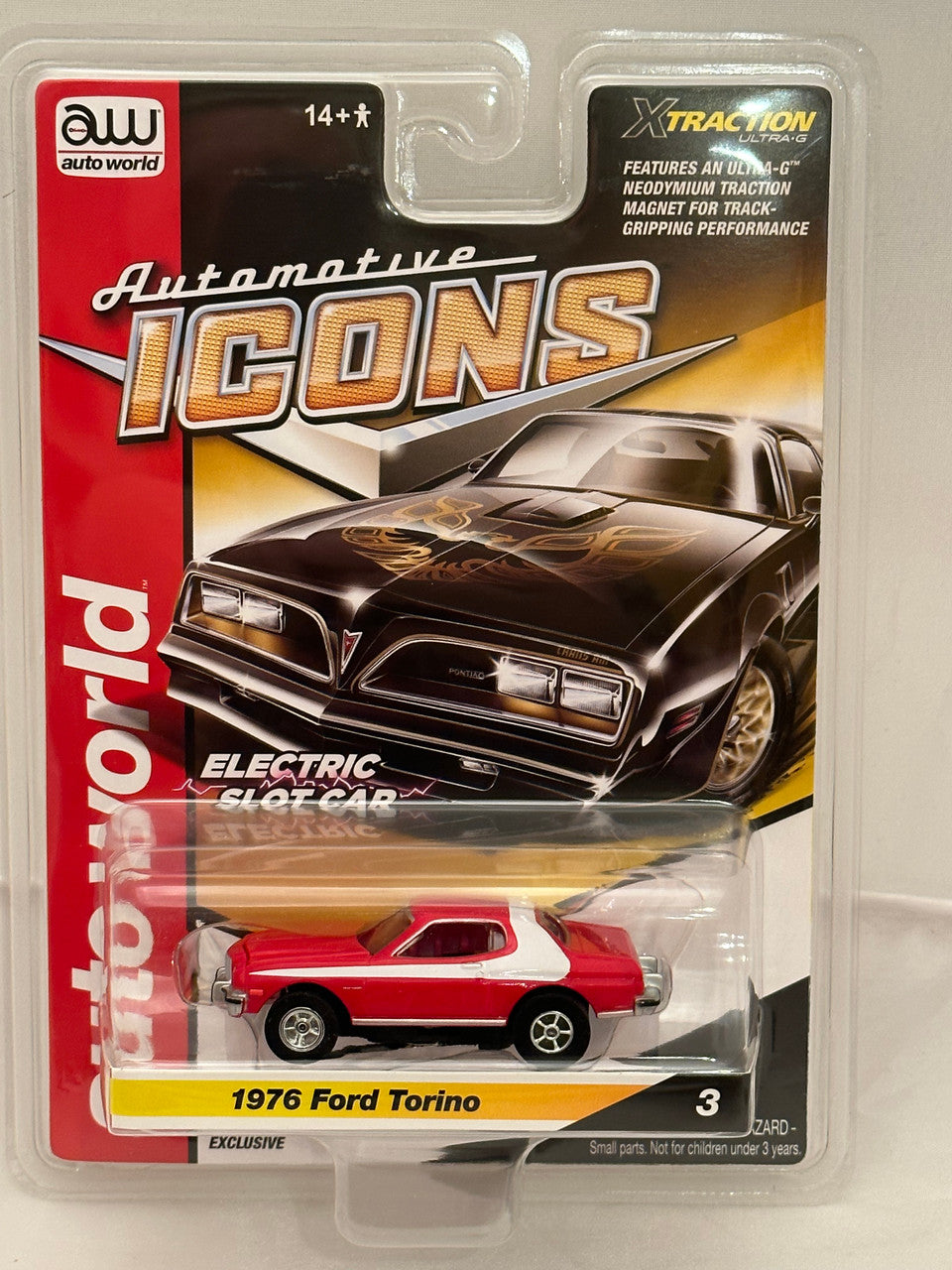AWDSC 402 Automotvie Icons – X-Traction (3 Pack) - 1977 Pontiac Firebird, 1970 Dodge Challenger and 1976 Ford Torino