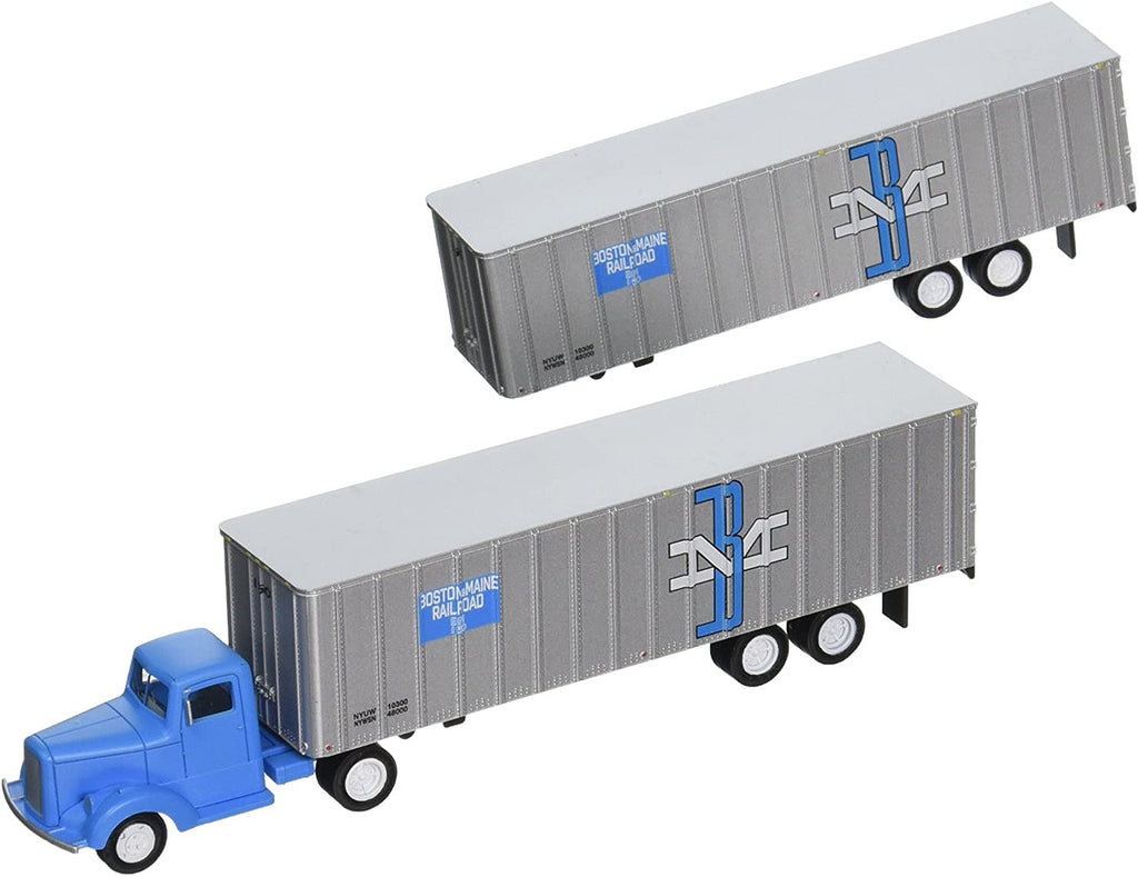 Bachmann 42234 HO 1950s B&M Truck Cab w/2 Trailers