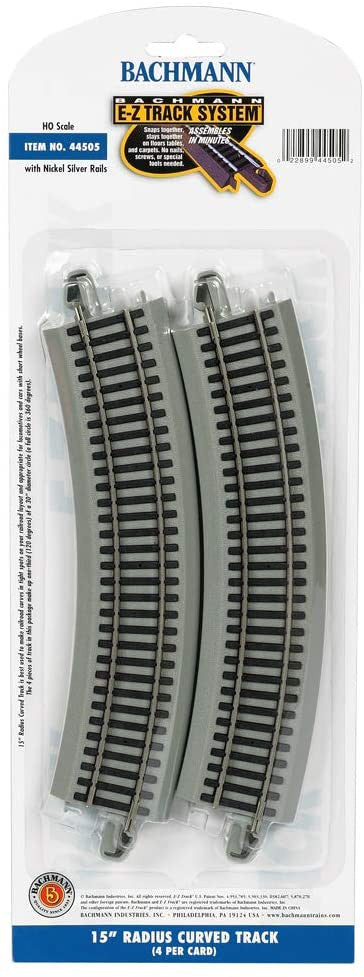 Bachmann 44505 HO EZ Track NS 15" /SILENT"R/4cd