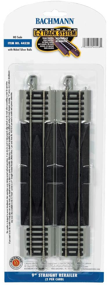 Bachmann 44528 HO EZ Track NS 9" /SILENT"Straight Rerailer/2cd