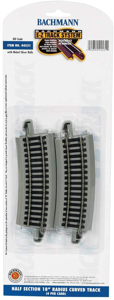 Bachmann 44531 HO EZ Track NS 1/2-18" /SILENT"R/4cd