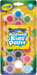 Crayola 54-0125 18 ct. Washable Paint Pots with Brush, Classic & Bold Colors