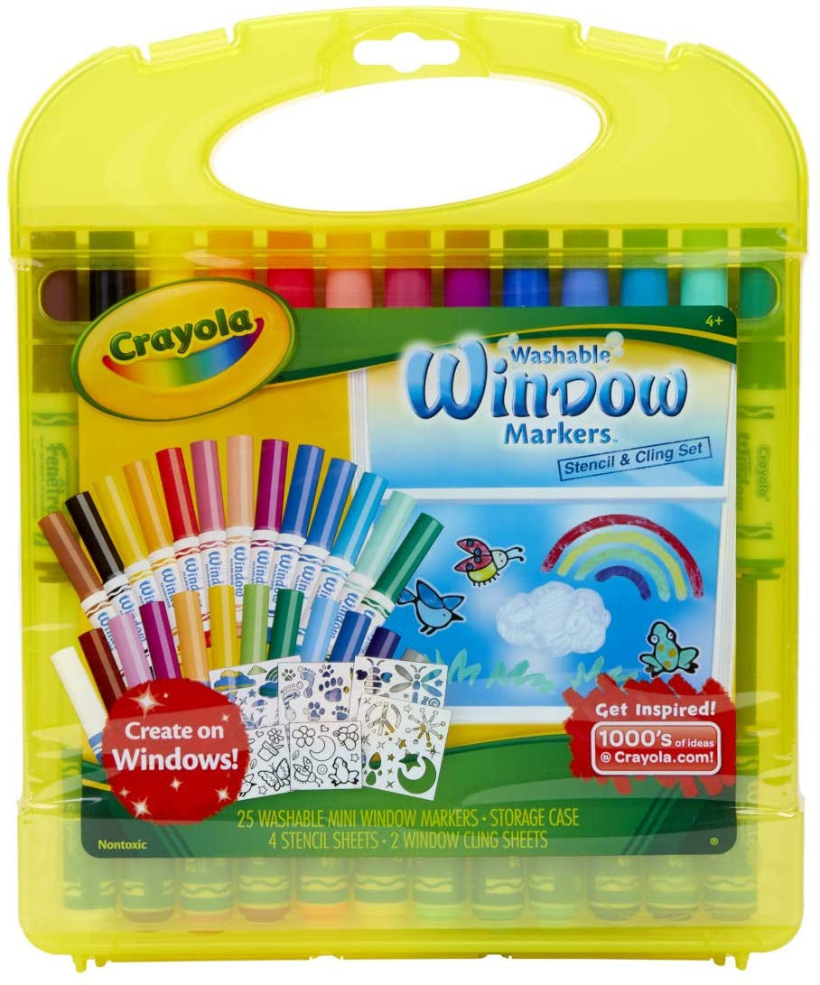 Crayola Washable Window Markers & Stencil Set