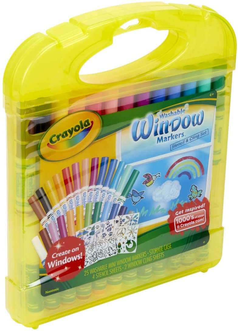 Crayola Washable Window Markers & Stencil Set