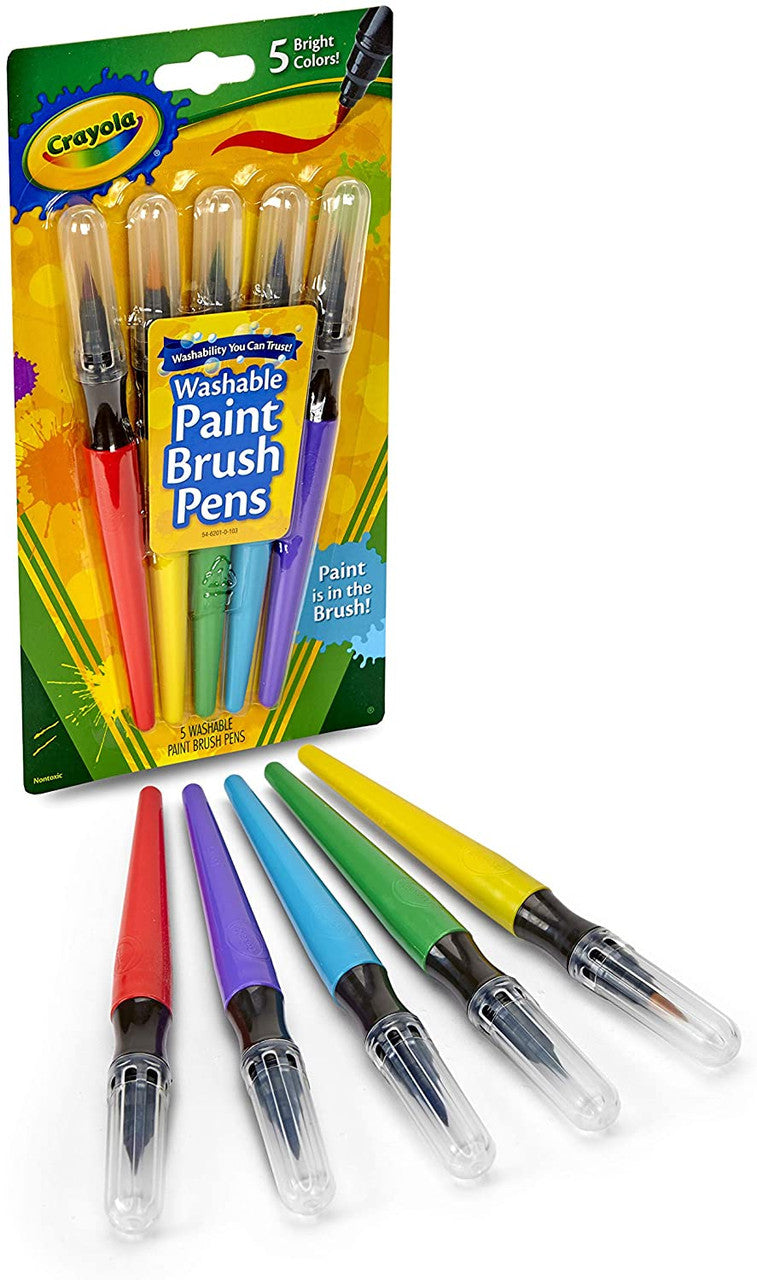 Crayola 5 ct. Washable No Drip Paint Brush Pens