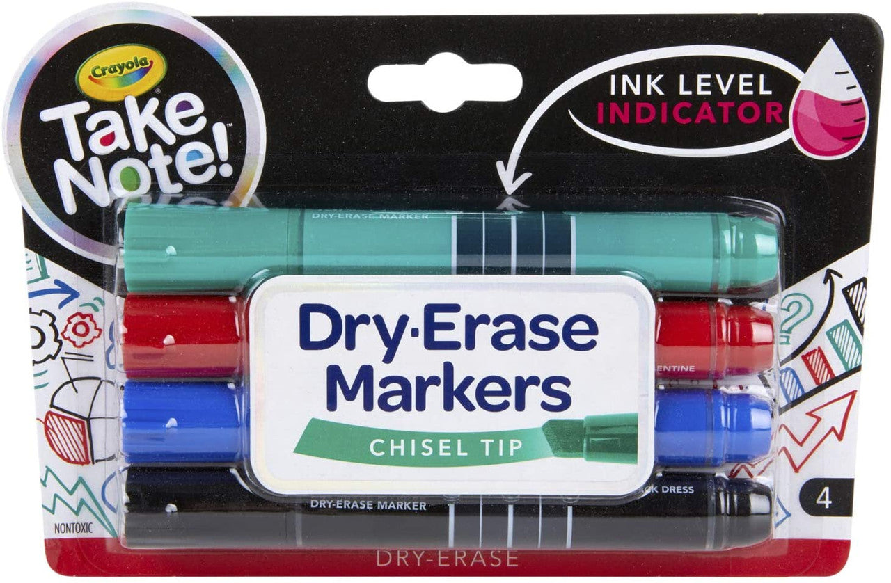 Crayola 4 ct. Take Note! Broad Line Dry-Erase Markers
