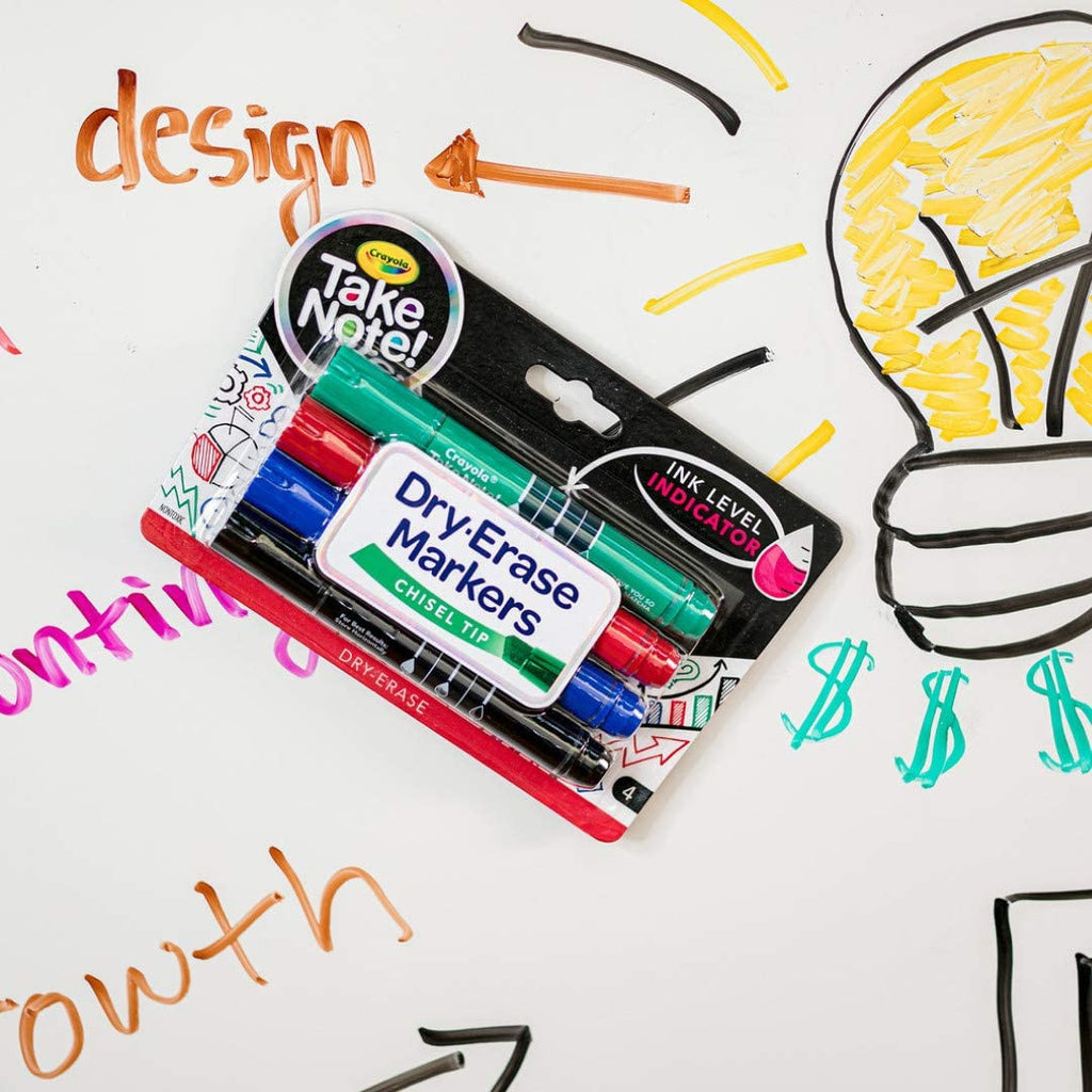 Crayola 4 ct. Take Note! Broad Line Dry-Erase Markers