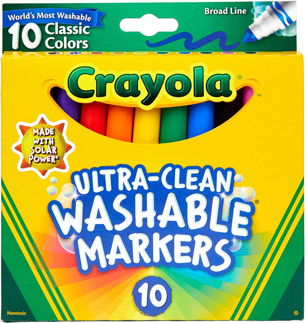 Crayola 10 ct. Ultra-Clean Washable Classic, Broad Line Color Max Markers