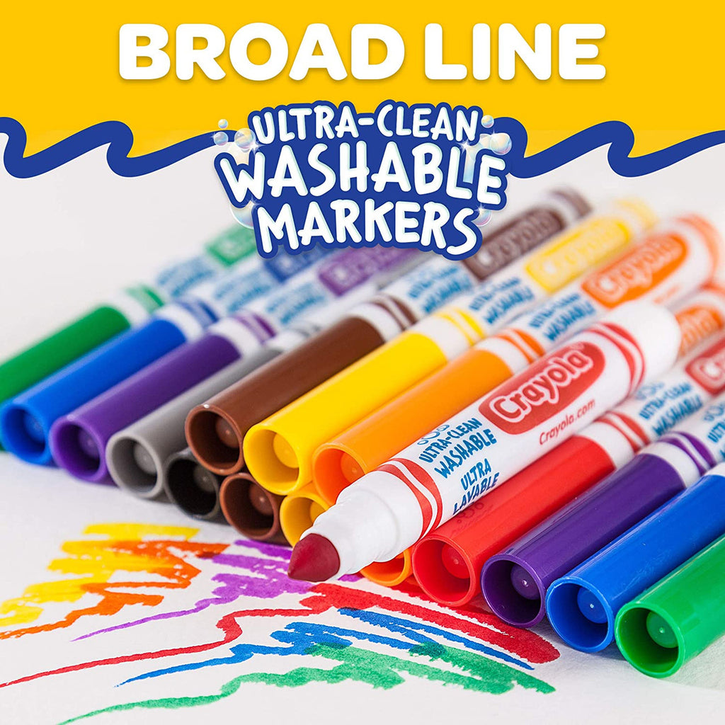 Crayola 10 ct. Ultra-Clean Washable Classic, Broad Line Color Max Markers