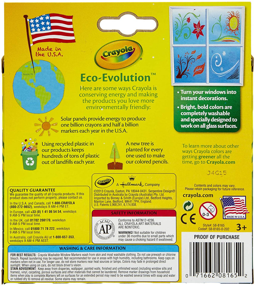 Crayola 8 ct. Washable Window Markers