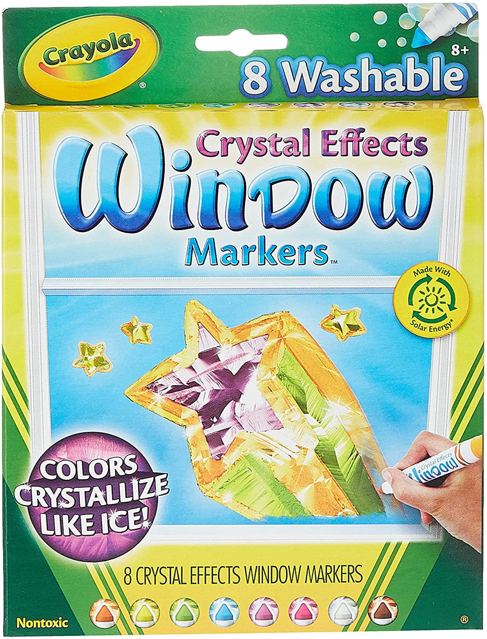 Crayola 8 ct. Washable Crystal Effects Window Markers