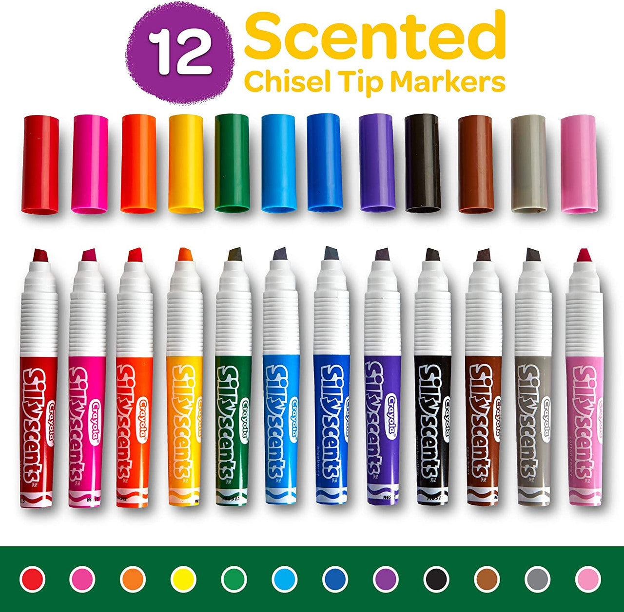 Crayola 12 ct. Silly Scents Wedge Tip Scented Washable Markers