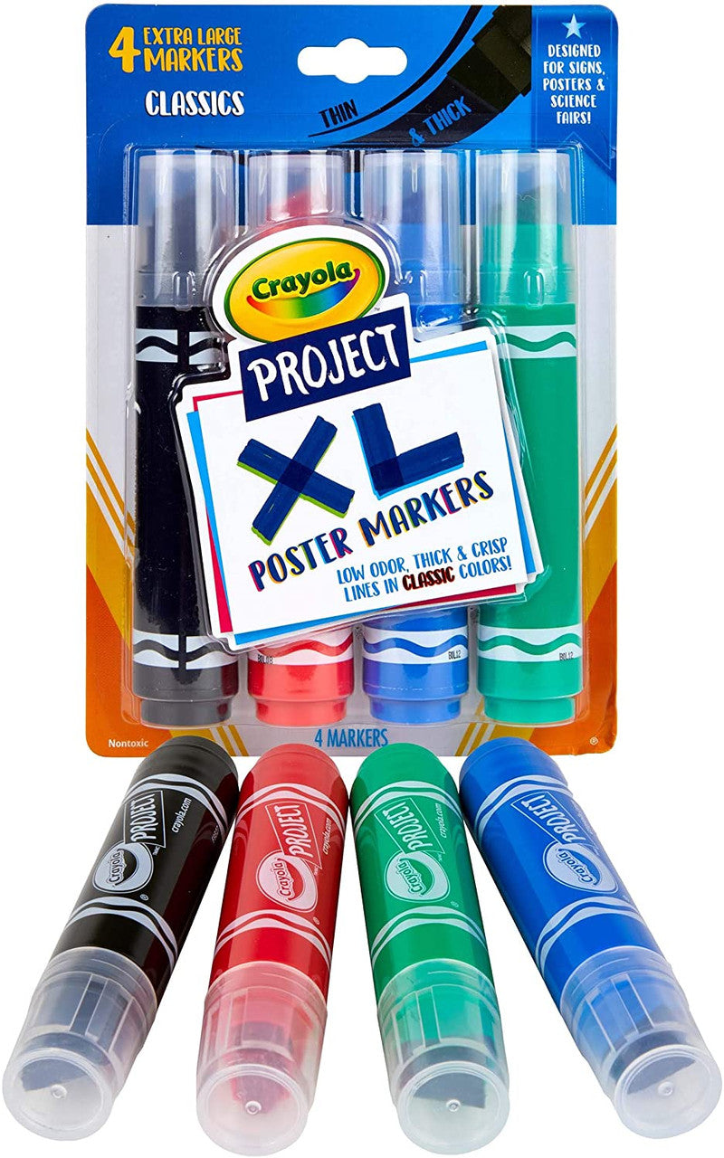 Crayola Crayola Project 4 ct. XL Poster Markers, Classic