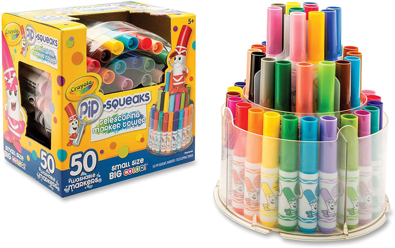 Crayola 50 ct. Telescoping Washable Pip-Squeaks Markers Tower