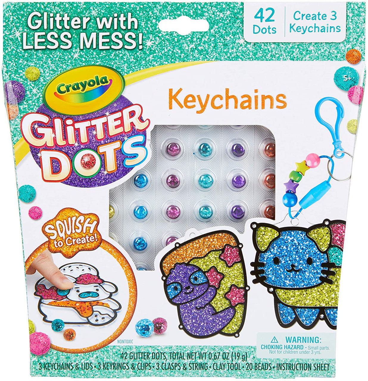 Crayola Glitter Dots Keychains