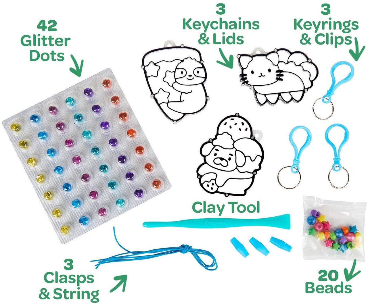 Crayola Glitter Dots Keychains