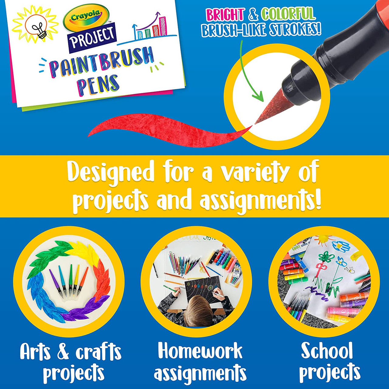 Crayola Crayola Project 5 ct. Paint Brush Pens