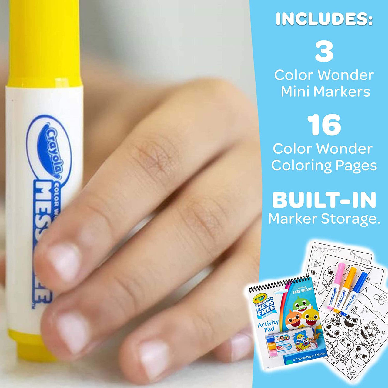 Crayola 75-7125 Color Wonder Activity Pad, Baby Shark