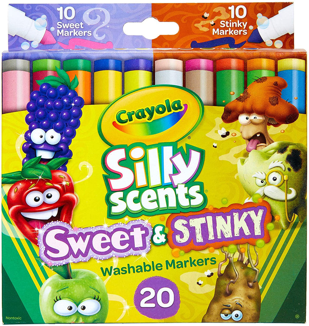 Crayola 20 ct. Silly Scents Sweet & Stinky, Washable, Broad Line Markers