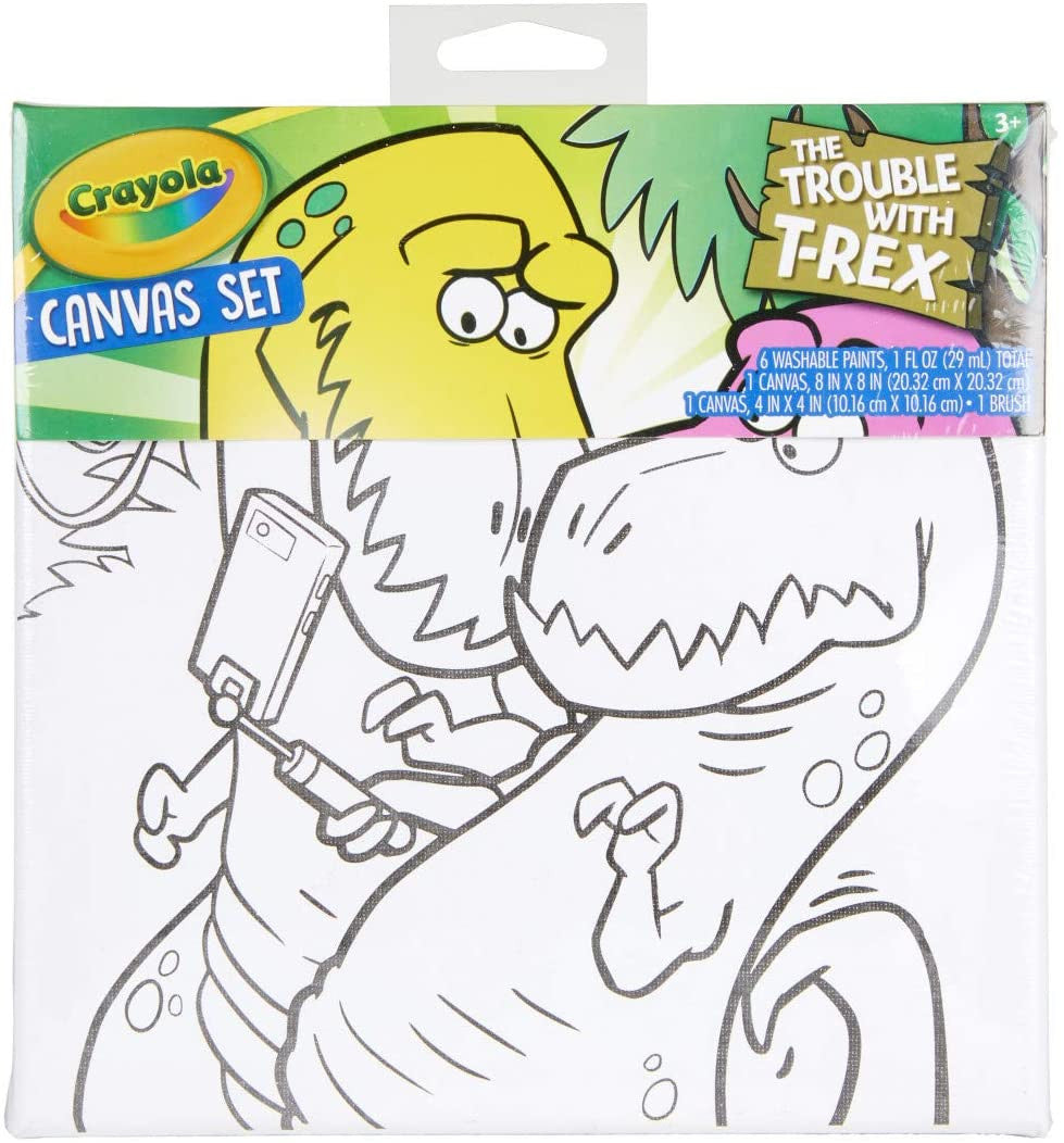 Crayola 54-1067 T-Rex Paint and Canvas Set