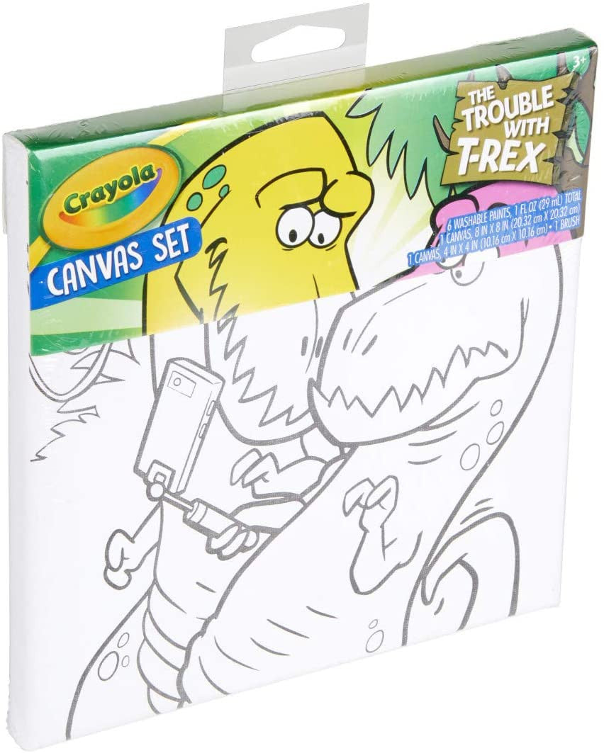 Crayola 54-1067 T-Rex Paint and Canvas Set