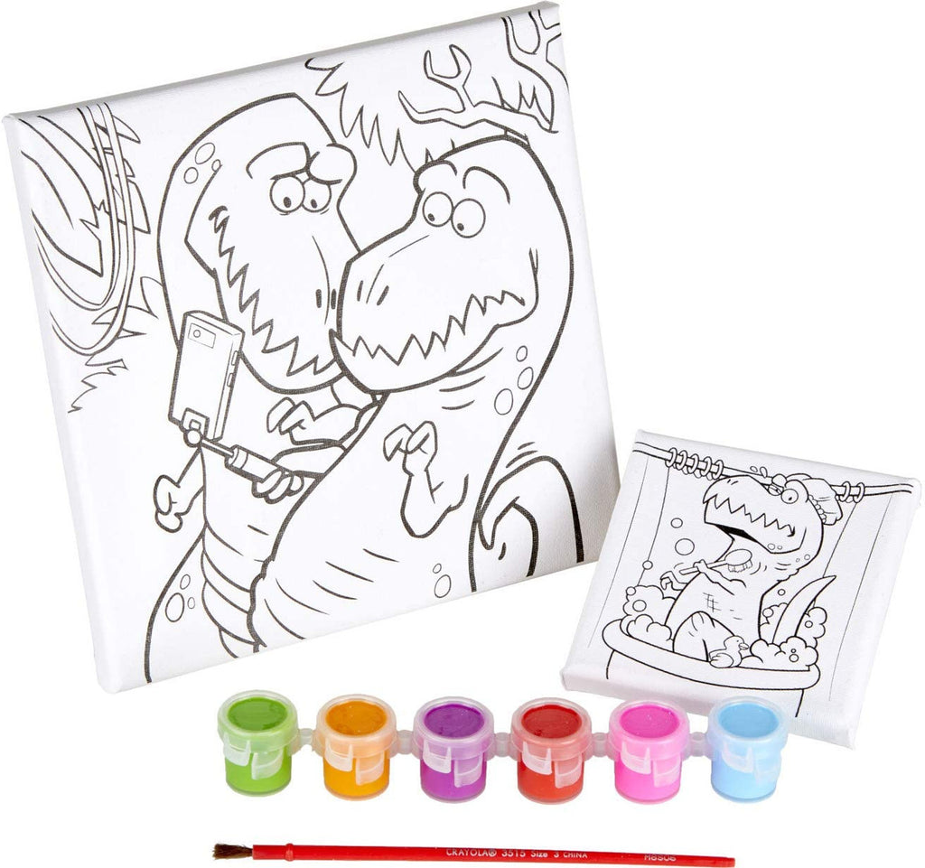 Crayola 54-1067 T-Rex Paint and Canvas Set