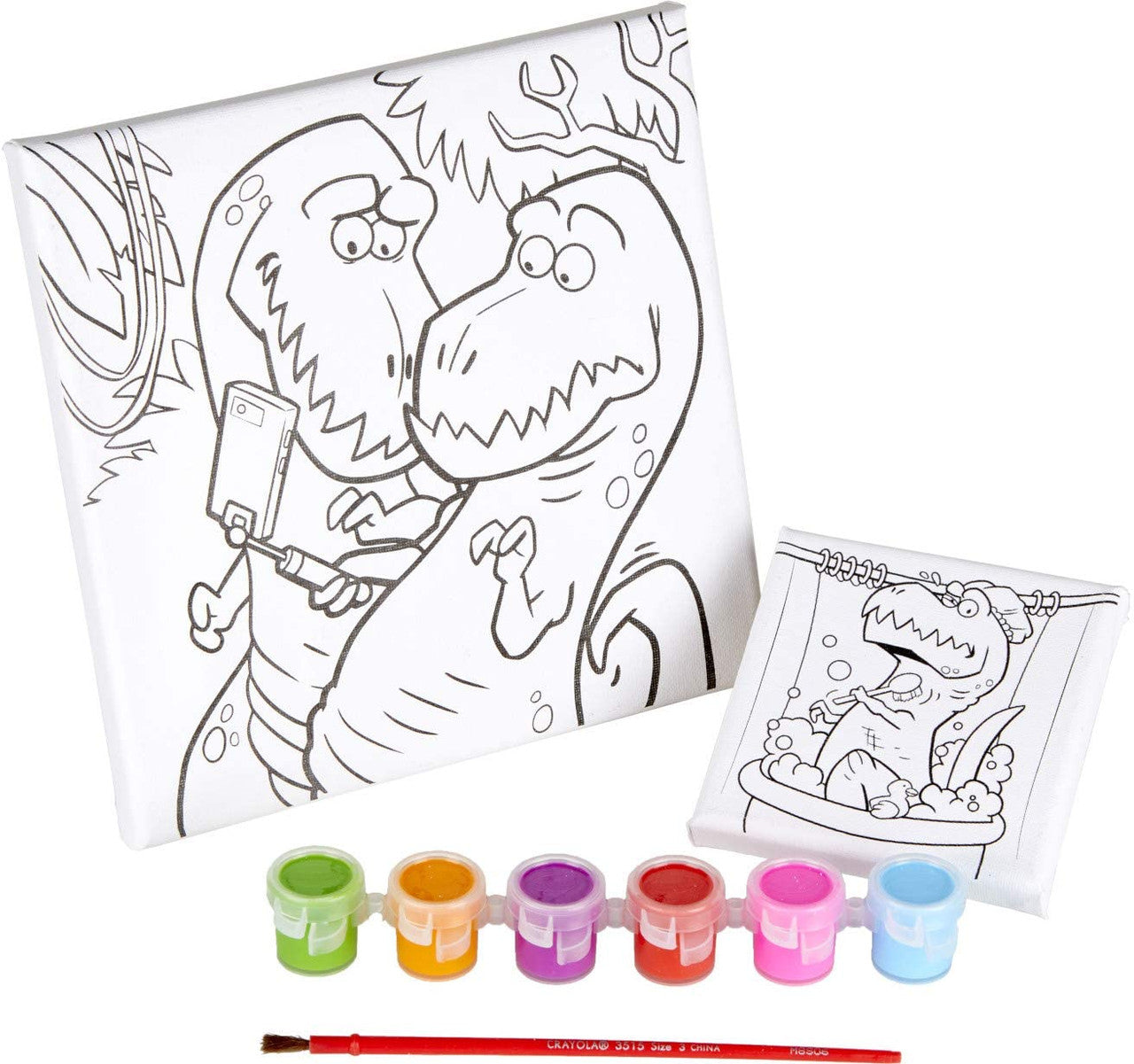 Crayola 54-1067 T-Rex Paint and Canvas Set