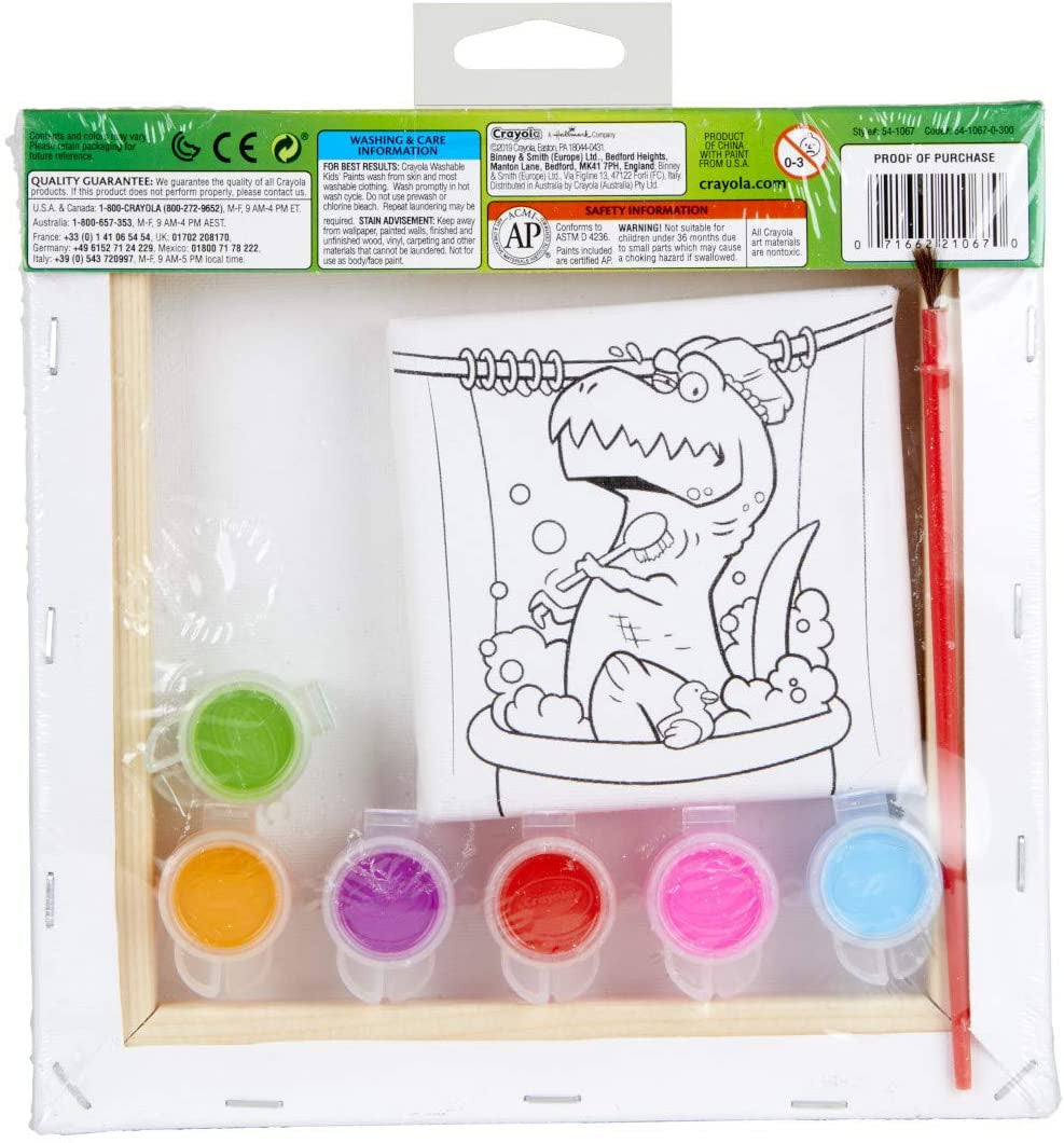 Crayola 54-1067 T-Rex Paint and Canvas Set