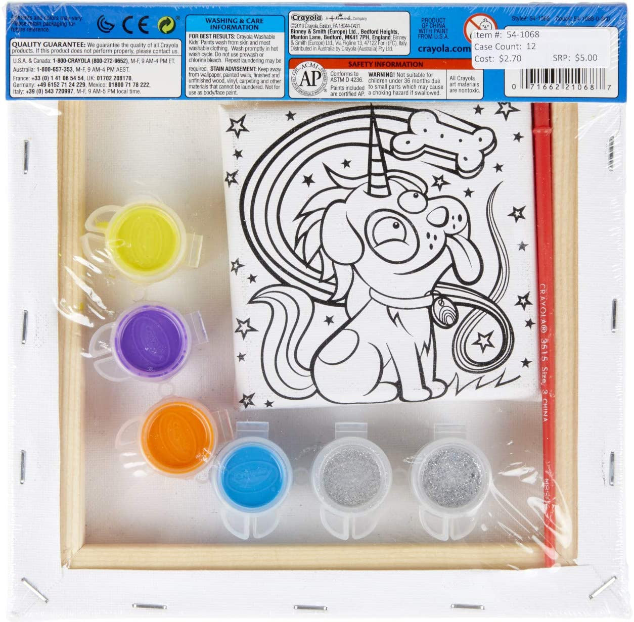 Crayola 54-1068 Unicreatures Paint and Canvas Set
