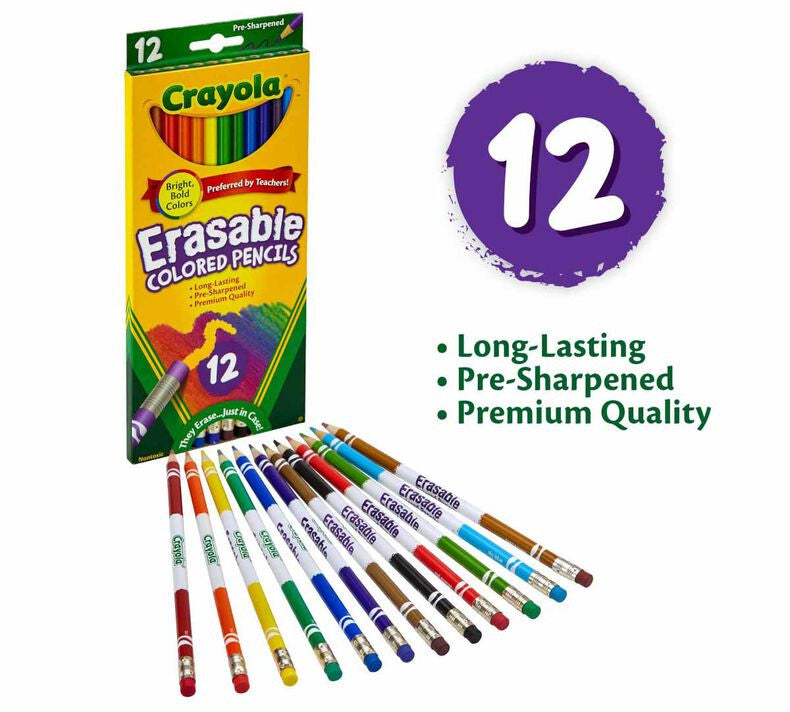 Crayola 12 ct. Erasable Colored Pencils