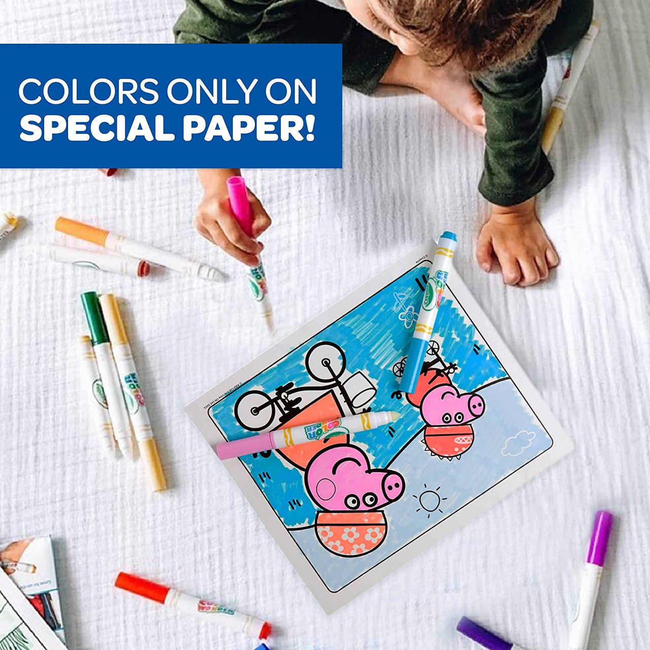Crayola Color Wonder Coloring Pad & Markers, Peppa Pig