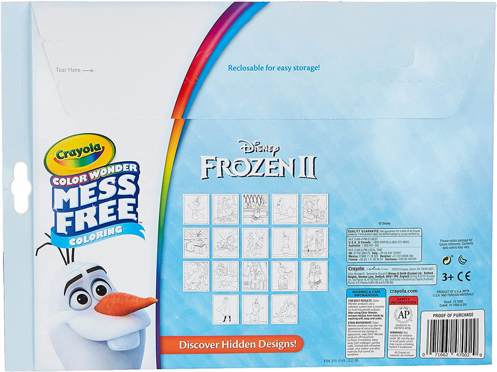 Crayola Color Wonder Coloring Pad & Markers, Frozen 2