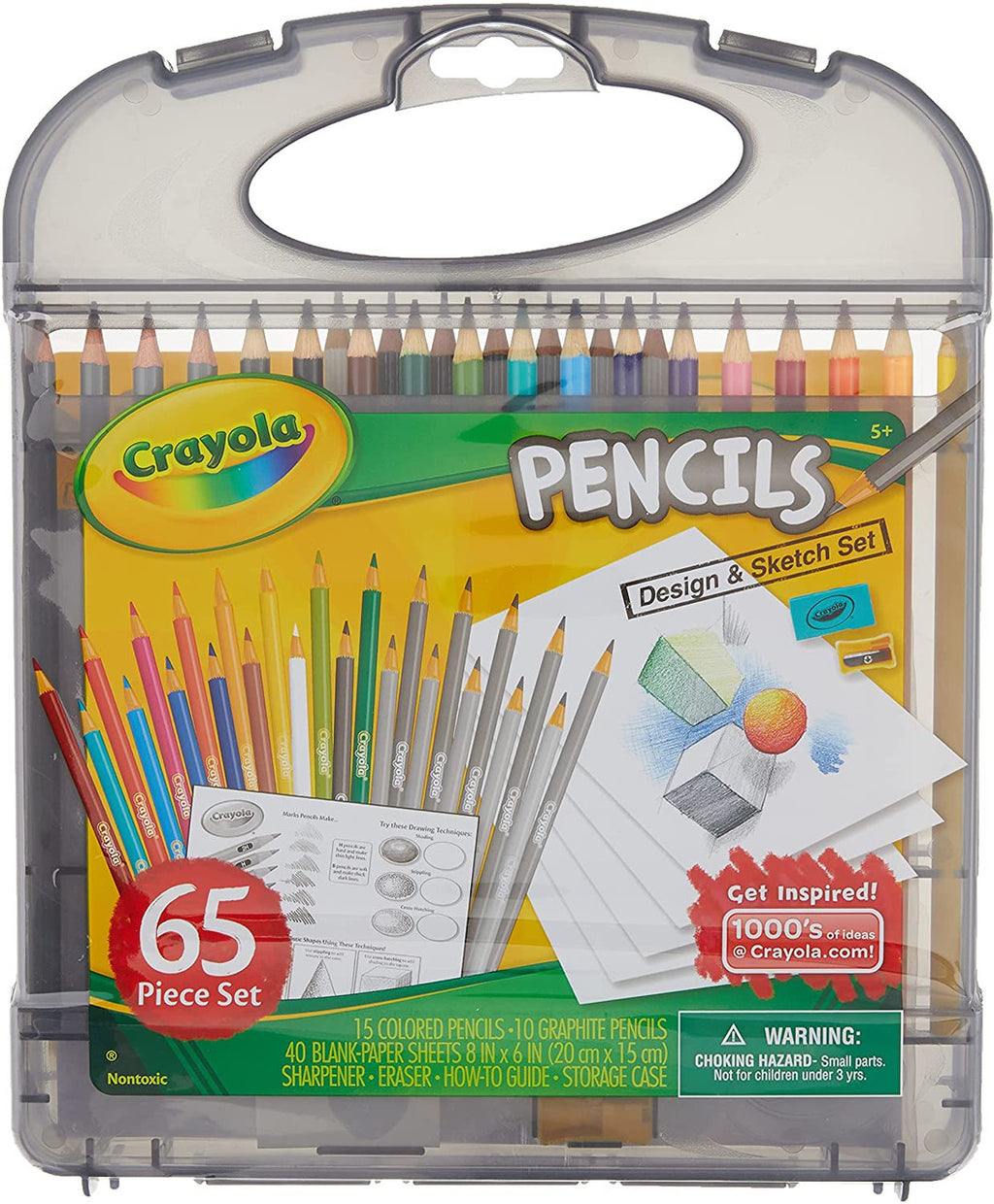 Crayola 48602 Colored Pencils Design & Sketch Set - 65 Pieces