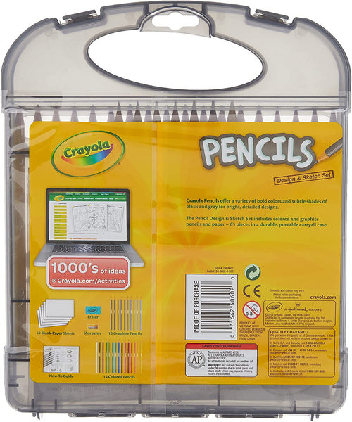 Crayola 48602 Colored Pencils Design & Sketch Set - 65 Pieces