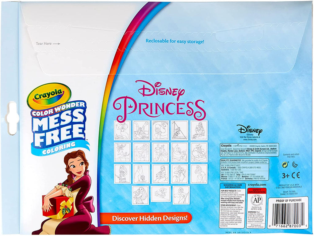 Crayola 75-7003 Color Wonder Coloring Pad & Markers, Princess