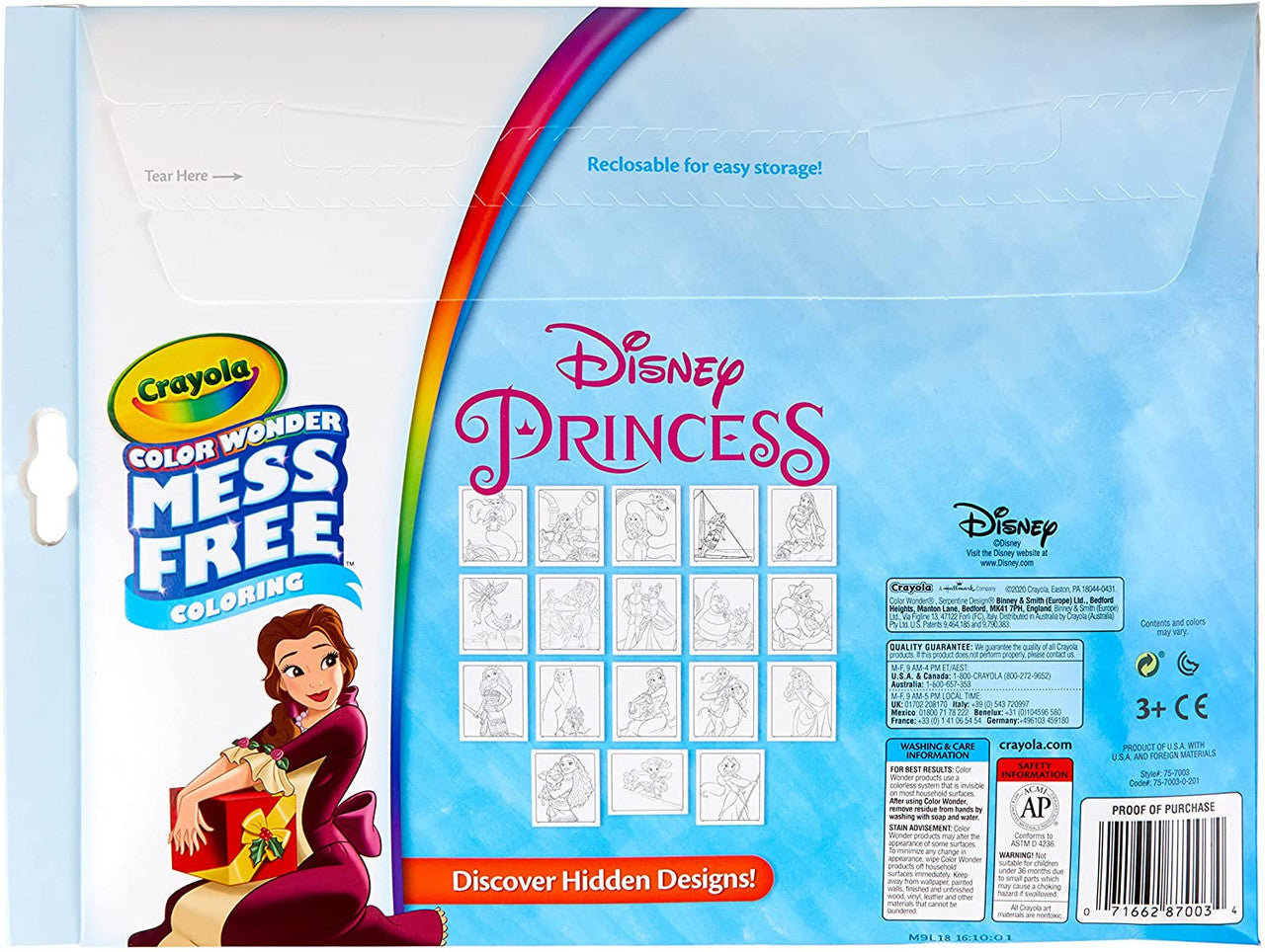 Crayola 75-7003 Color Wonder Coloring Pad & Markers, Princess